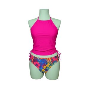 Beachsissi Tankini Set - Halter Top & Highrise Tropical Bottom Size M*